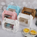 Dessert Box Packaging Window Cake Box With Divider